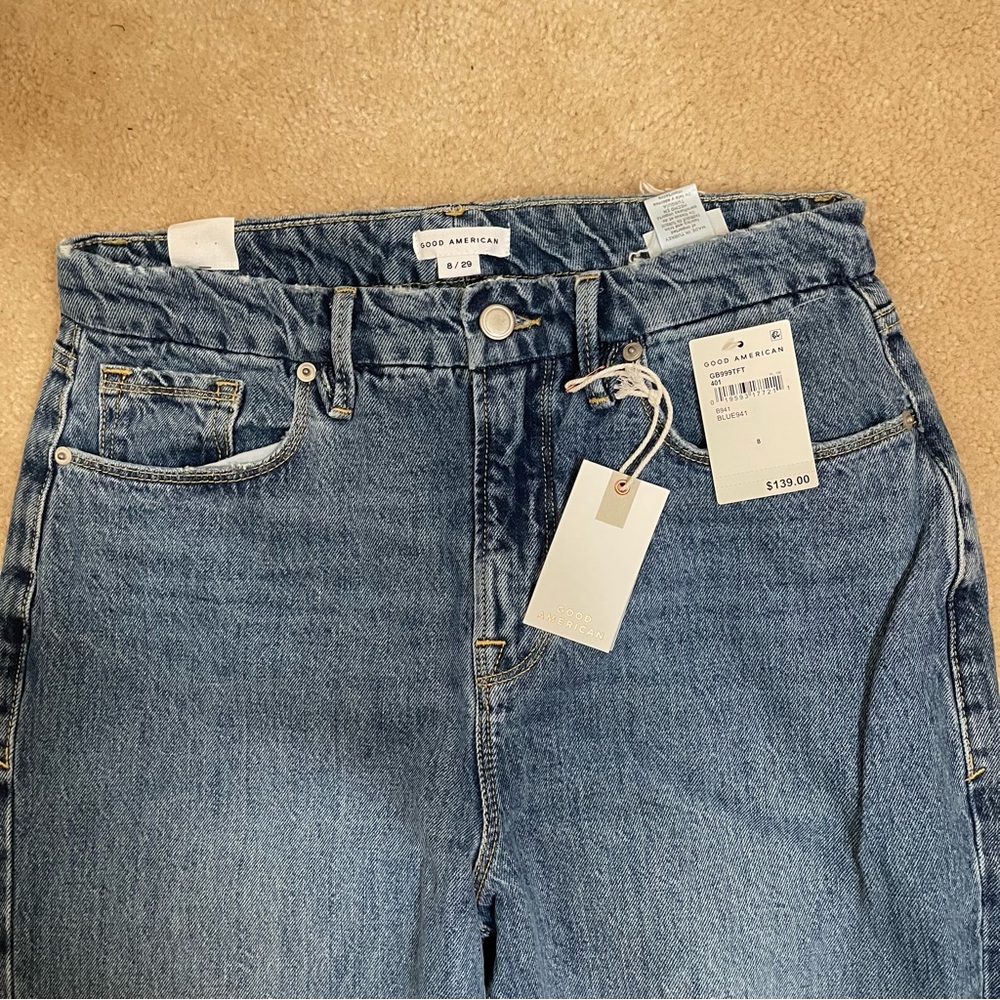 NWT! Good American Women’s Good Boy Boyfriend Straight Leg Jeans - Size 8/29 - Picture 8 of 13